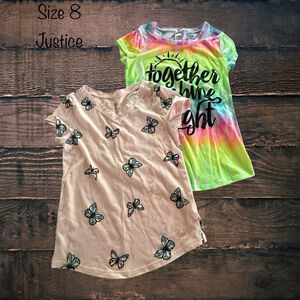 Size 8 Justice Tops Bundle